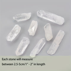 2" 2.54/5.08cm Transparent Quartz Crystal Point Pendant
