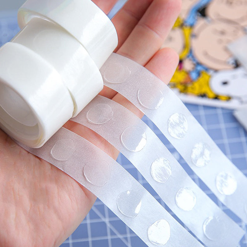 100pcs Transparent Double-sided Adhesive Tape for Scrapbook Crafts