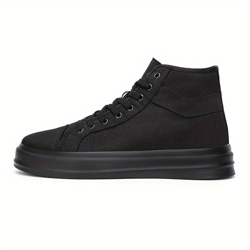 Men's High Top Canvas Sneakers Lace up Casual Walking Shoes