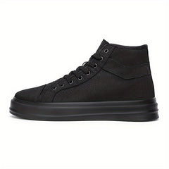 Men's High Top Canvas Sneakers Lace up Casual Walking Shoes