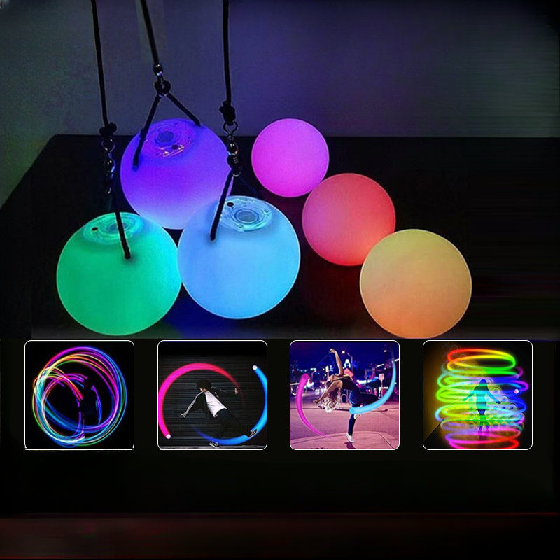 LED Light Up Ball with Adjustable Strap - High Flash Rotating