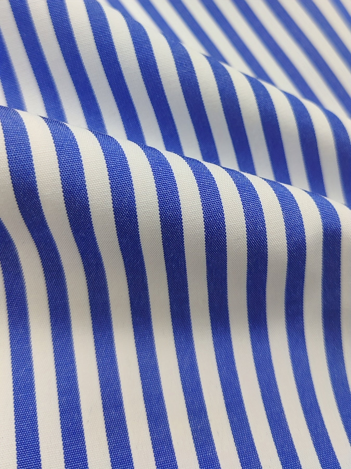  Nautical Stripe Print Button Up Long Sleeve Blouse