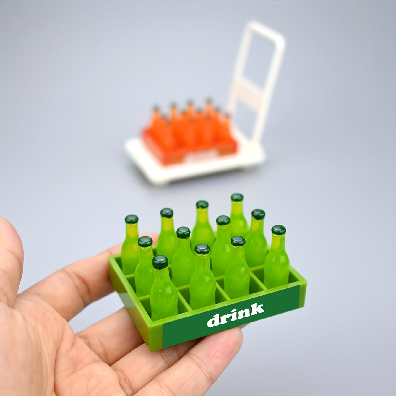 Vibrant Drinks Set Plastic Bottle Display for Dollhouse Playhouse