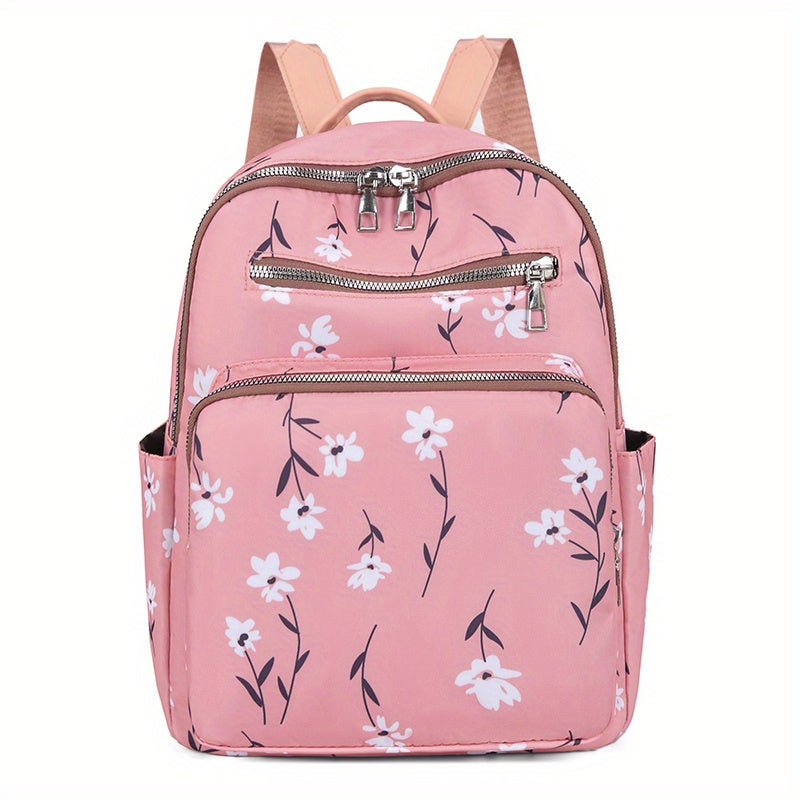 Flower Pattern Backpack Women School Bag Work Travel