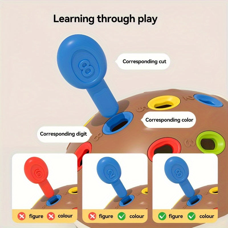 Hedgehog Educational Toy Number Matching Vibrant Colors