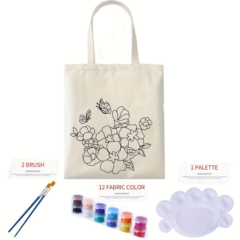 DIY Painting Handbag Linen Shoulder Bag for Women