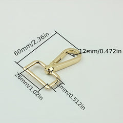 10Pcs Handbag Straps with Metal Buckles and Lobster Clasps