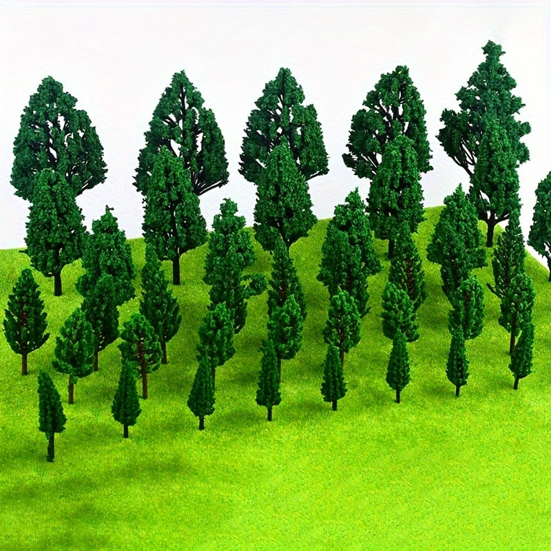 50pcs Mixed Tree Train Landscape DIY Crafts Decoration for Halloween Christ