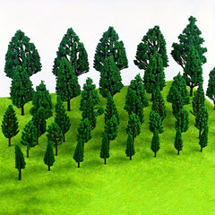 50pcs Mixed Tree Train Landscape DIY Crafts Decoration for Halloween Christ