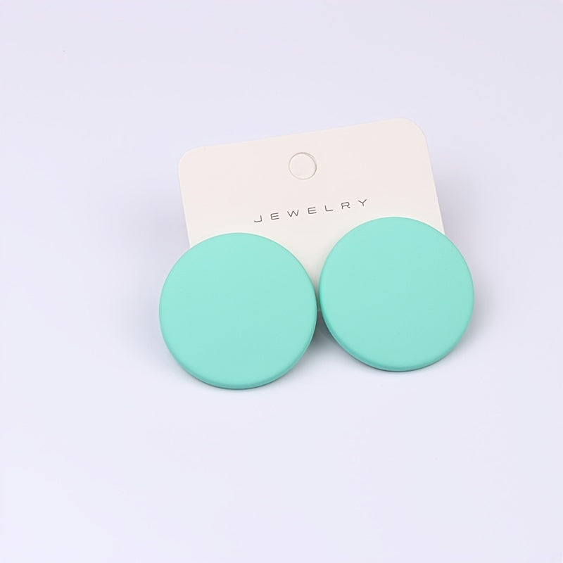Colorful Acrylic Big Stud Earrings for Women Girls Teen 1Pair