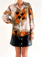  Tie Dye Long Sleeve Button Up Shirt