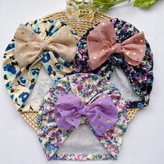 Soft Floral Bow Baby Hat Headgear