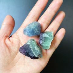 2OZ Natural Rainbow Fluorite Rough Crystals for Healing Stones