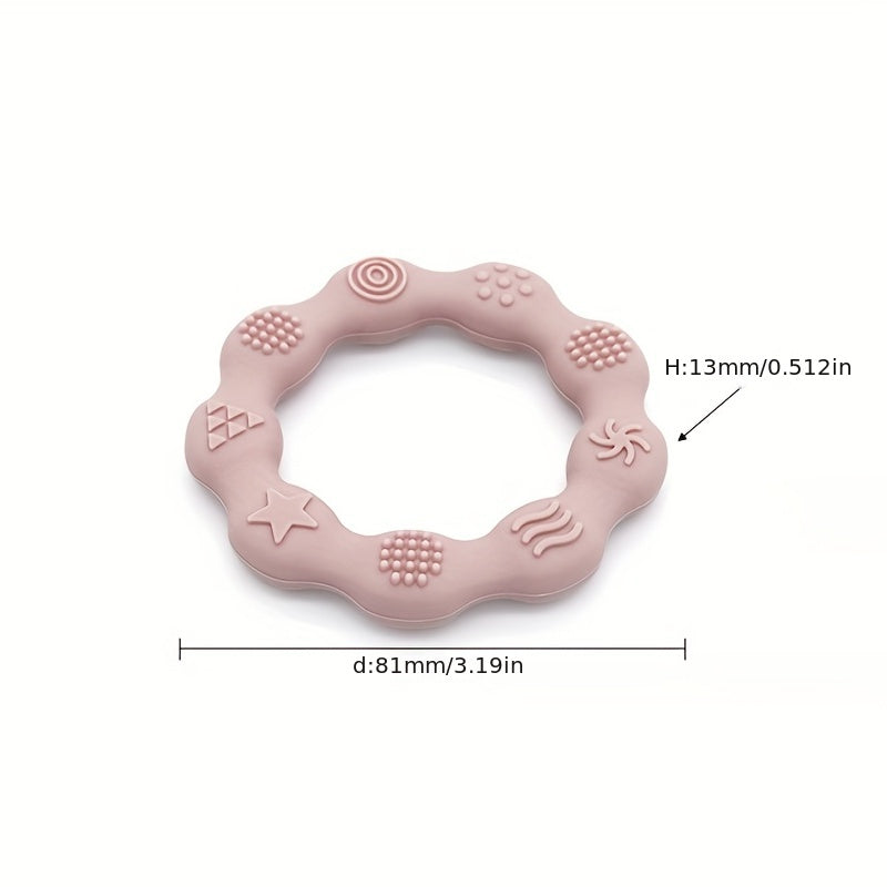Silicone Round Belt Baby Teether Molar Stick
