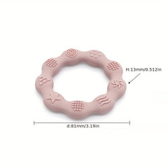 Silicone Round Belt Baby Teether Molar Stick