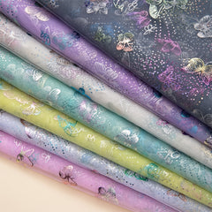7pcs Butterfly Mesh Tulle Fabrics for DIY Sewing