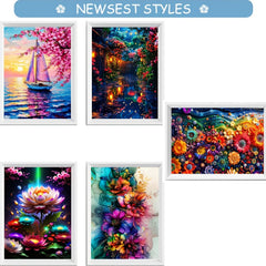 5pcs Adult Mini Test Tube Puzzle Jigsaw Dreamy Colored Flowers