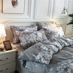 Small Floral Print Duvet Cover Set