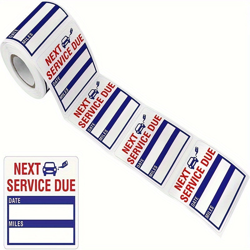 150 Car Maintenance Mileage Date Service Expiry Reminder Stickers