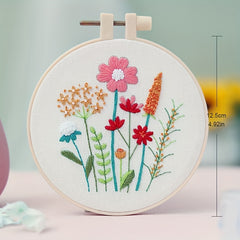 Plant Flower Embroidery DIY Material Package for Beginners