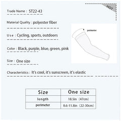 1 Pair Block Extended Gloves Cycling Arm Guard Half Finger Long Sleeves