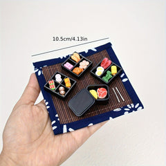 Japanese Bento Box Scene Decor Miniatures for Dollhouses