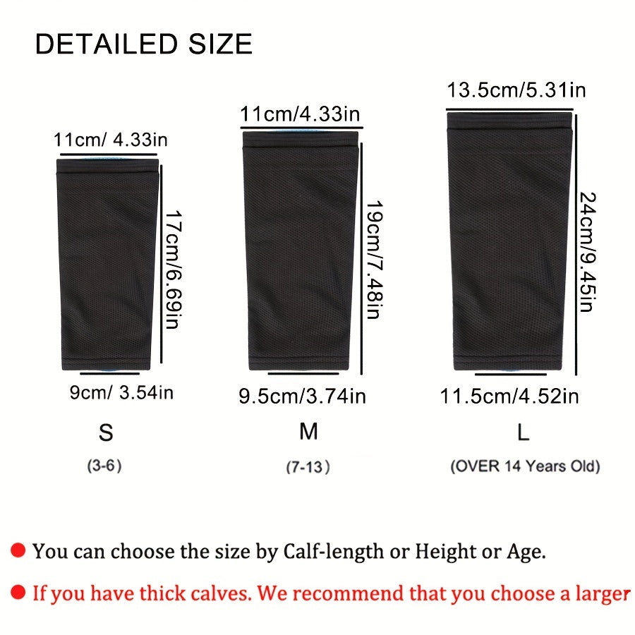 Soccer Leg Socks w/ Double Pocket, Prevent Sliding