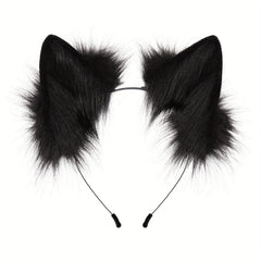 Whimsical Fox Ear Handle Plush Cosplay Prop
