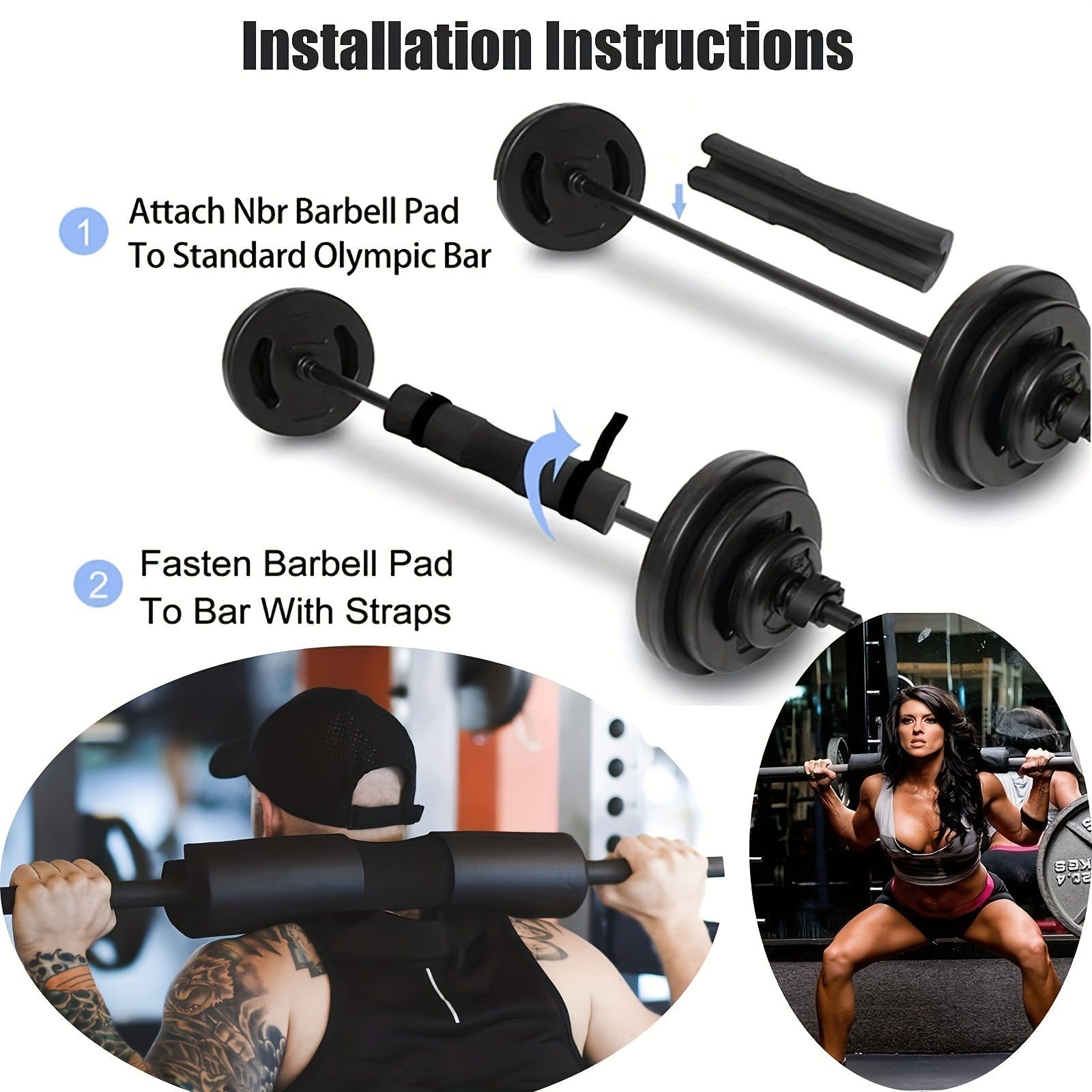 Sponge Foam Bell Shoulder Pad for Squat Weightlifting Gymnastics Exercise
