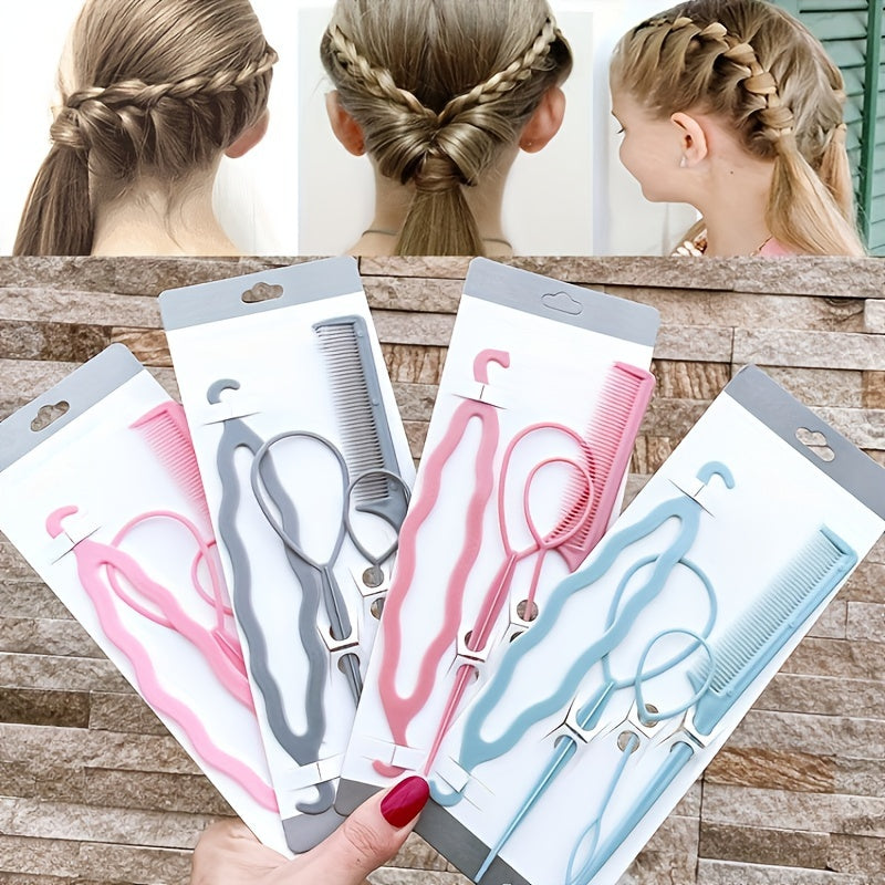 Versatile Hair Tool for Braiding and Tying Hair