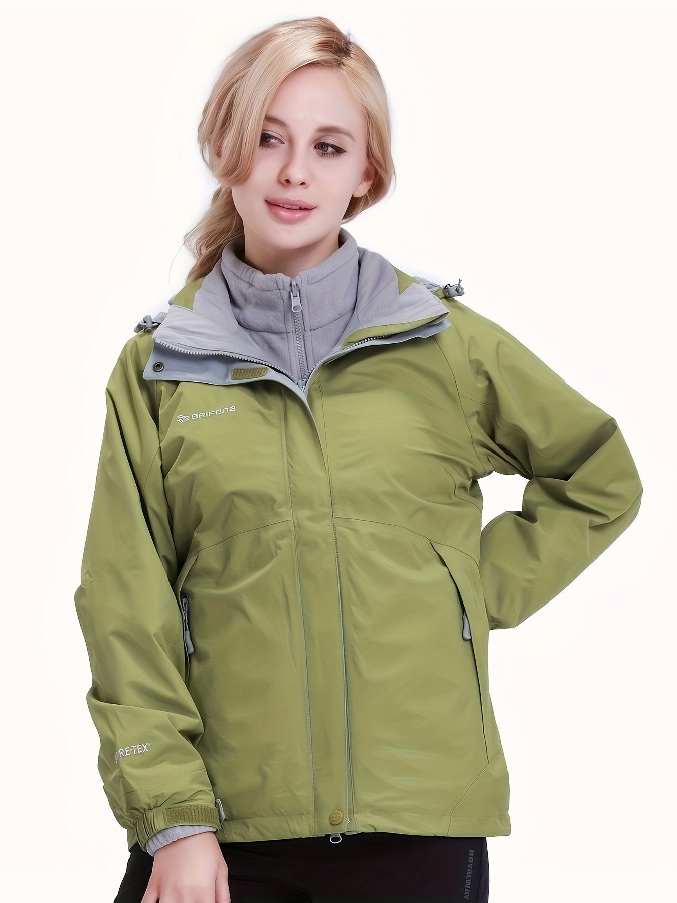 Women's 3-in-1 Ski Jacket Hooded Windproof Waterproof Coat