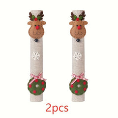 3pcs Christmas Fridge Handle Cover Xmas Home Decor