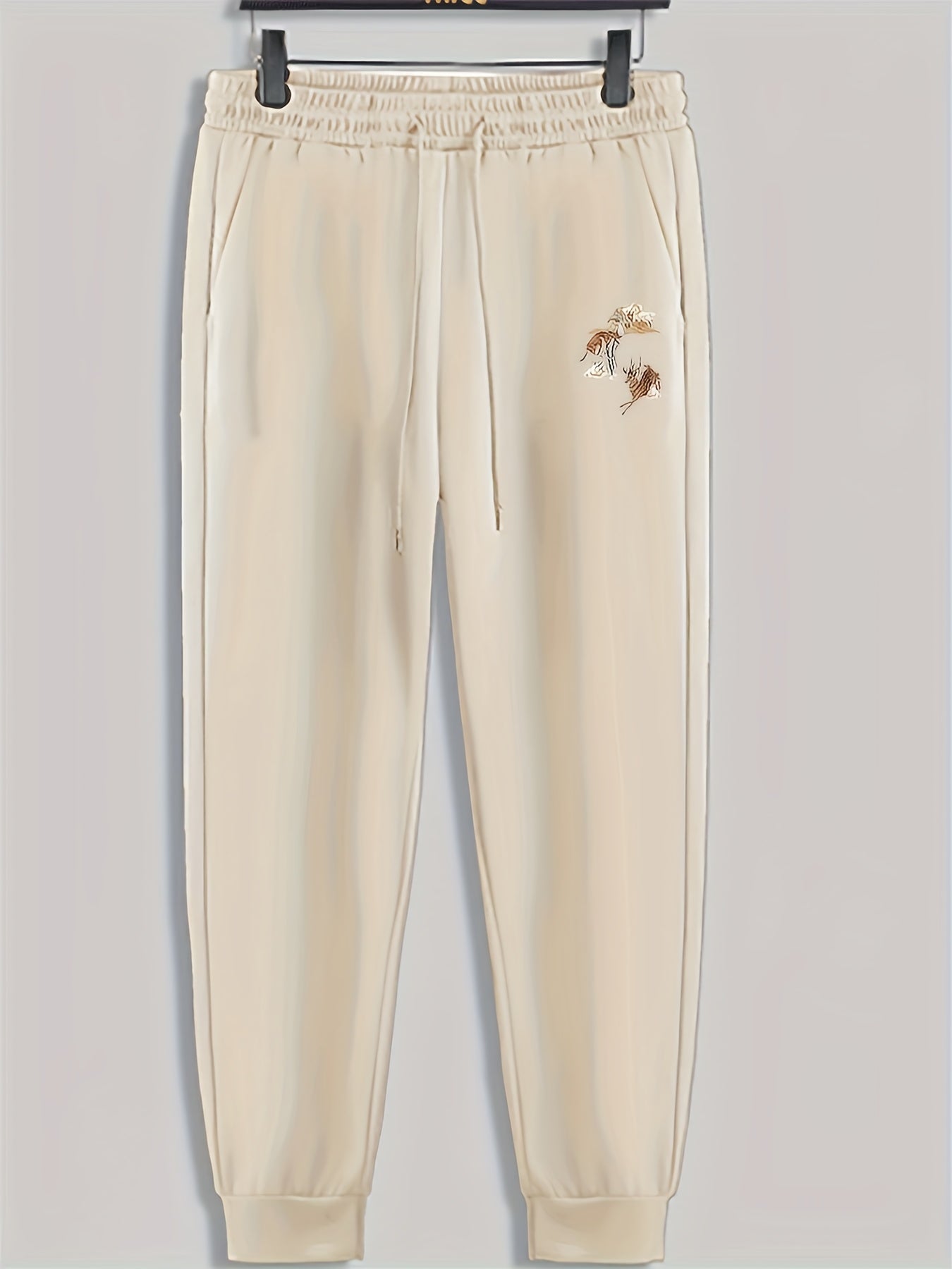 Mountain Print Men's Drawstring Sweatpants for Spring Autumn