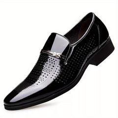 Men's Pointed Toe Shoes Superfine Fiber Slip On Oxford Shoes