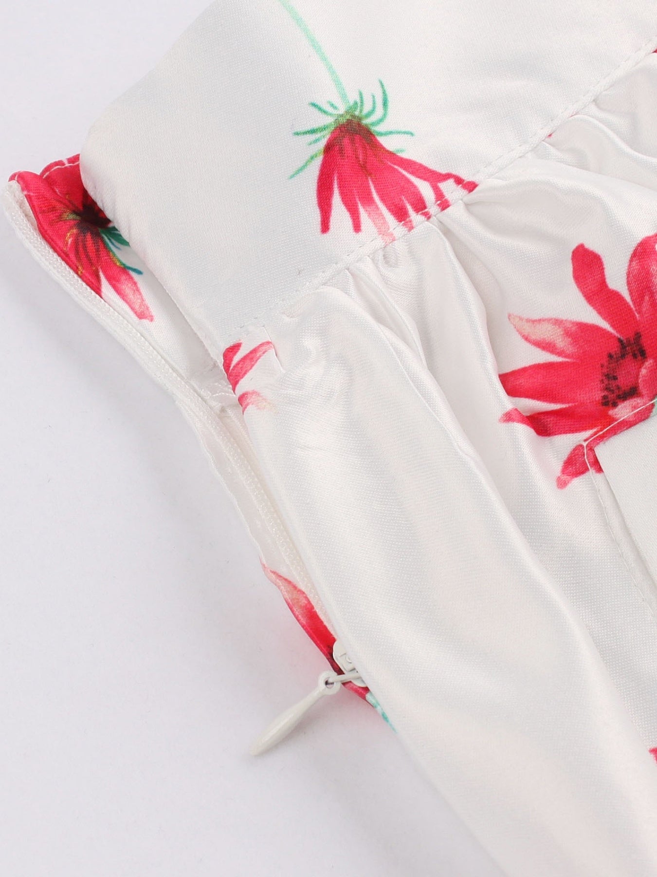  Floral Print High Rise A-line Skirt