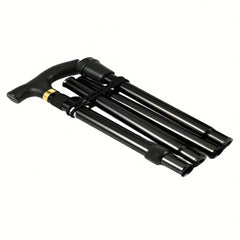Foldable Hiking Cane Adjustable Height Rubber Tip