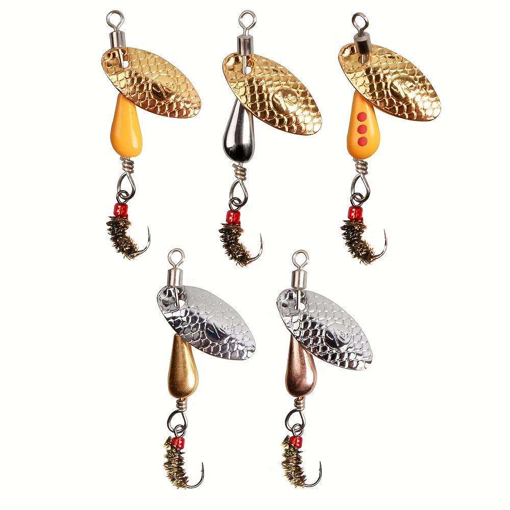 Rotating Sequin Fishing Lure Okin Fly Hook Eccentric Pendant 2 7g