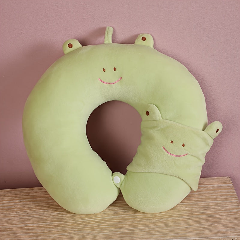 Cartoon Headrest Set with Eye Cover Travel Neck Pillow