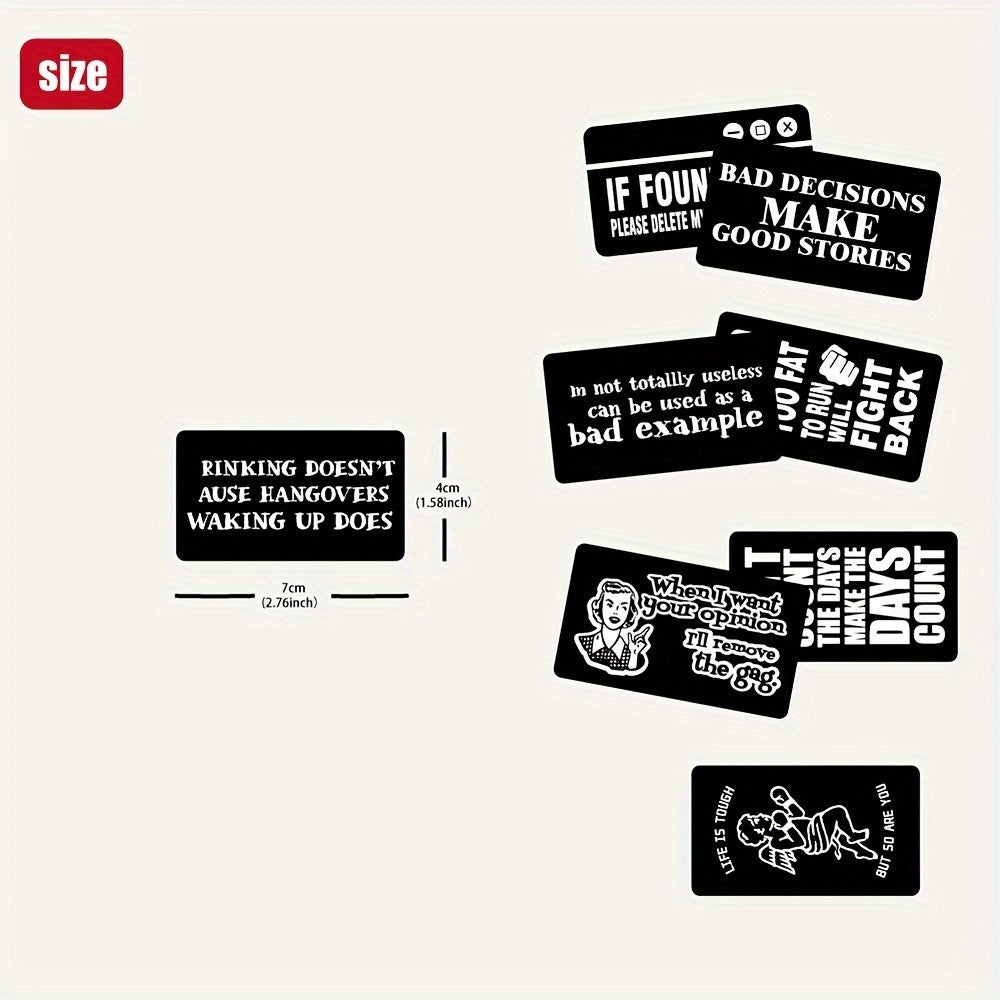 40 Funny Matte Stickers Waterproof Decals with Quotes for Laptops Water Bottles