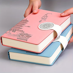 360 Page PU Leather Notebook Magnetic Buckle Hardcover For Office & School
