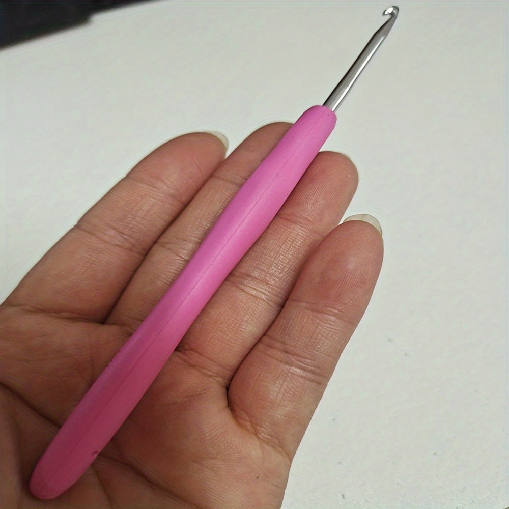 1pc 2mm-10mm Crochet Hook Set Aluminum with Silicone Handle