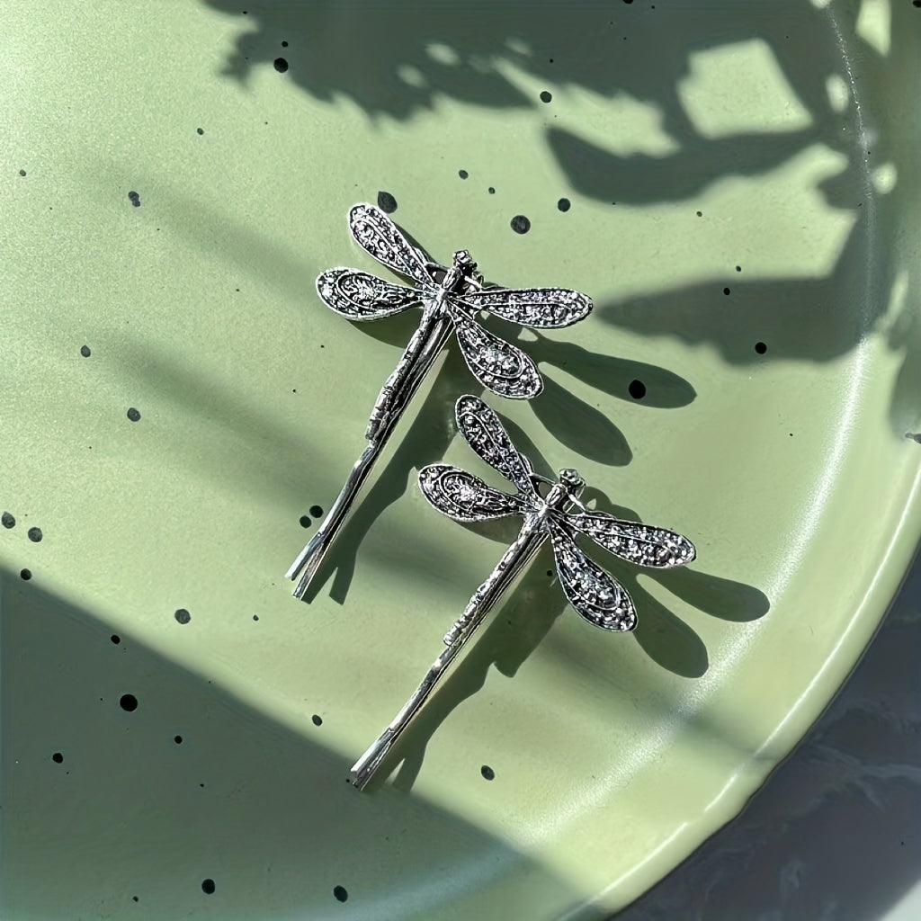 Metal Dragonfly Hair Clip Non-slip Side Clip Vintage Hair Accessories