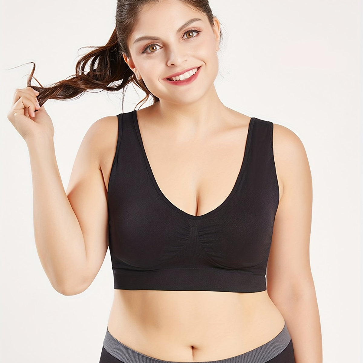 Plus Size Women's Sports Bra High Stretch Gym Fitness Bra