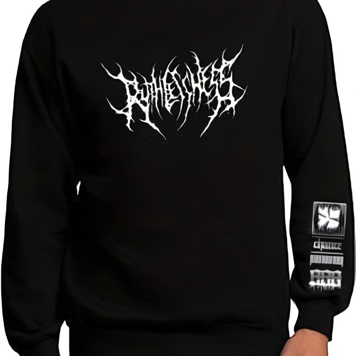 Lightning Print Men's Graphic Round Neck Sweatshirt Loose Pullover
