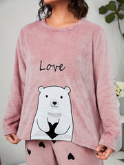  Polar Bear Flannel Pajamas Set