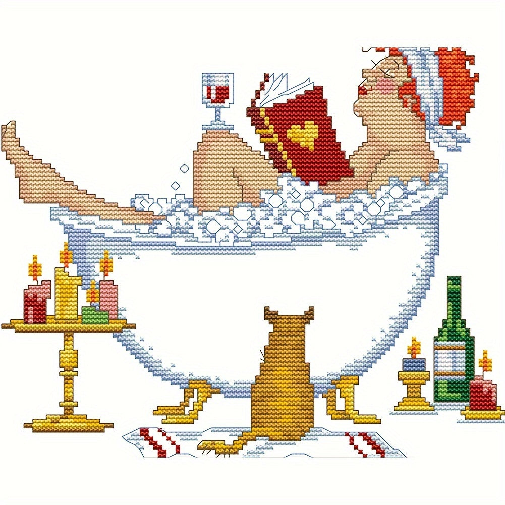 DIY Showering Beauty Cross Stitch Kit 14CT Needlework