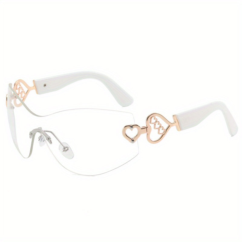 Y2K Heart Hinge Sunglasses Gradient Lens UV400