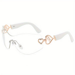 Y2K Heart Hinge Sunglasses Gradient Lens UV400