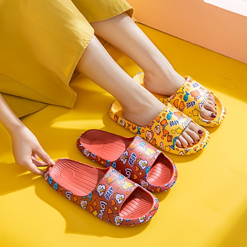 Cartoon Pattern Slippers Soft Bottom Slides