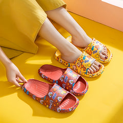 Cartoon Pattern Slippers Soft Bottom Slides